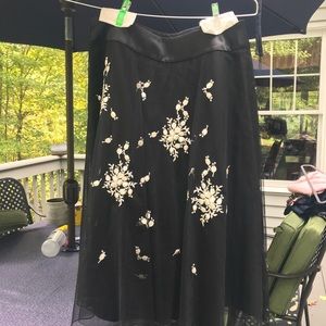 Ann Taylor Embroidered Tulle Skirt